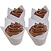 Premium Disposables 200 White Tulip Style Baking Cups Cupcake Liners Wrappers, Oven Safe Parchment Baking Liners. Large Size 2 3/4-4 Inches.