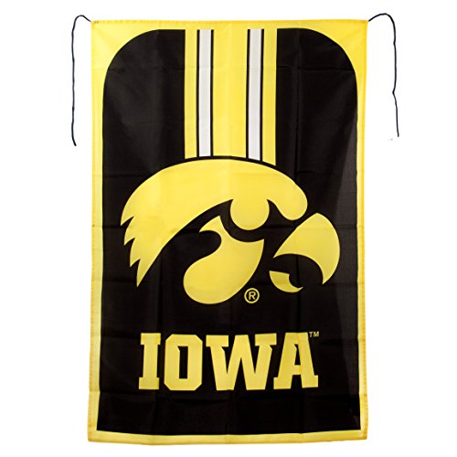 NCAA Iowa Hawkeyes Team Fan Flag, 31.5 x 47-Inches, Black