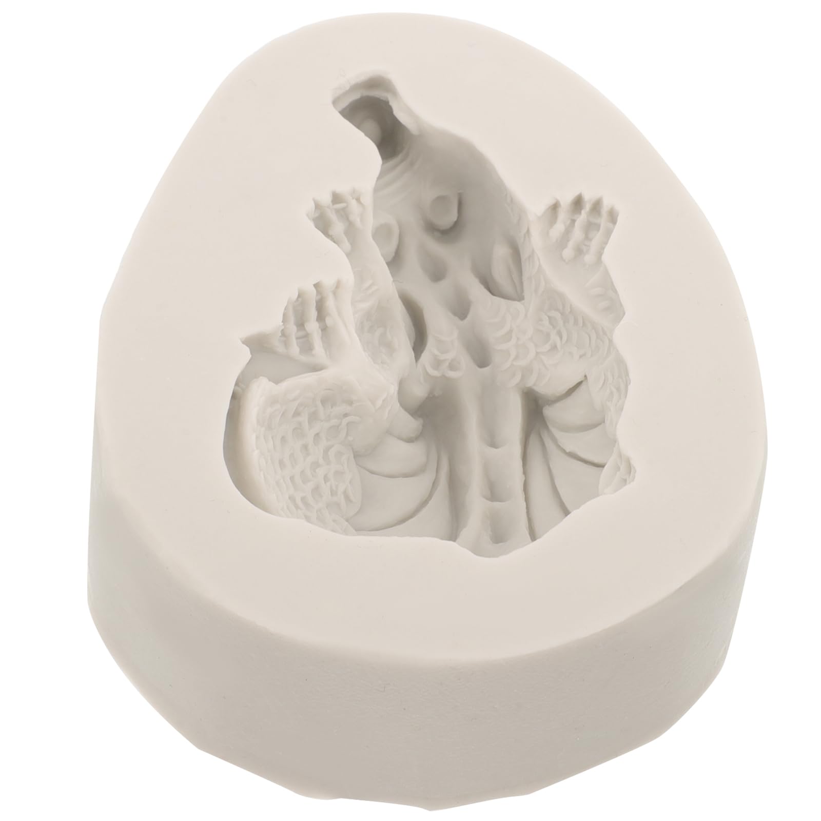 Amosfun 3D Dragon Silicone Molds, Non Stick Fondant Mould for Cake Decoration, DIY Epoxy Resin Casting Mold, Easy Release Chocolate Mould for Easter, Halloween