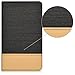 kwmobile Elegant canvas synthetic leather case for Huawei MediaPad X2 7.0 in black brown with convenient STAND FEATURE
