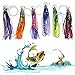 Set of 6 Rigged Trolling Lures Marlin Tuna Mahi Dolphin Durado Wahoo Octopus Skirted Saltwater Fishing Lures
