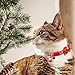 PUPTECK Christmas Bow Tie Cat Collar with Bell - Breakaway Safety 3-Pack, Adjustable Bowtie Kitten Collars for Boy & Girl Cats, Puppies, Bunnies and Small Pets, Cute Costume Accessory