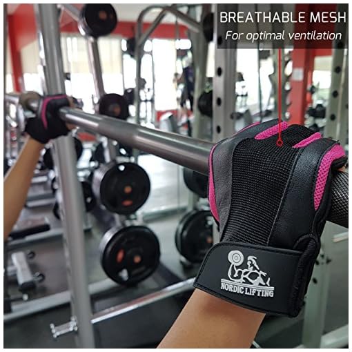 Nordic Lifting Weight Lifting Gloves for Women - Sports & Fitness, Gym and Cross Training (Pink, XS) - Image 4