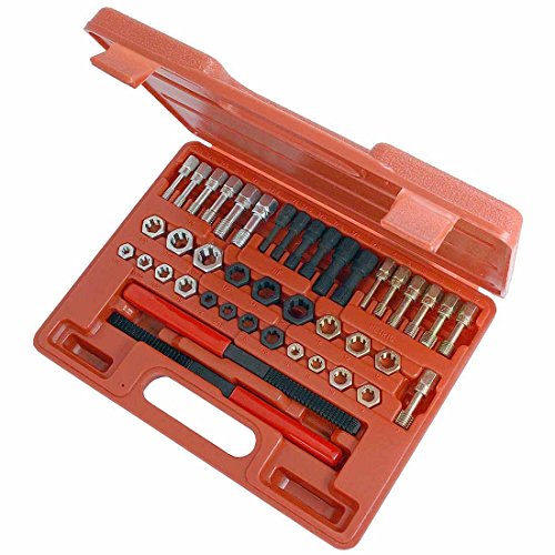 Ctooltool 42Pcs Thread Chaser Kit Set, Thread Restorer Tap & Die Kit