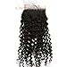 Sent Hair 4x4 Silk Base Lace Closure with Baby Hair Free Part Curly Wave Human Hair Closure Bleached Knots Brazilian Virgin Hair Natural Color 14 inch