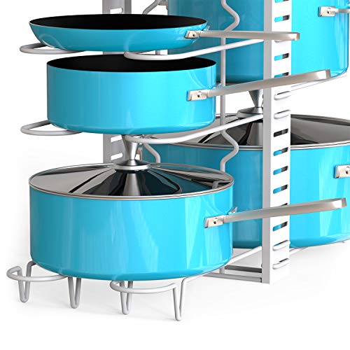 Vdomus Pot Rack Organizer with 3 DIY Methods, Pot Lid Organizer for