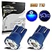 Partsam T10 194 LED Light Bulbs 168 LED Lights Lamps for Interior Lights Map Dome Door Courtesy License Plate Light Bulbs - Blue 2Pcs
