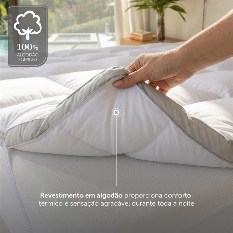 Artelassê Pillow Top King Sublime Artelassê Algodão 230 Fios Branco Liso