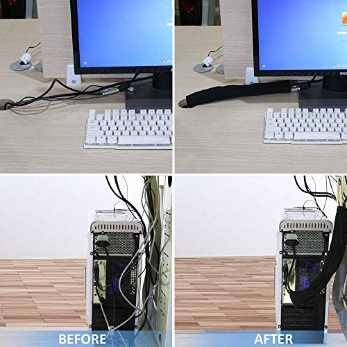 AGPTEK Cable Management Sleeve, 118" Super Long Neoprene Adjustable