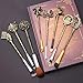 YINUO Vintage Game of Thrones Metal Handle Makeup Brush Sets Gift,Foundation Blending Powder Eyeshadow Blush Cosmetic Brush Set with Silver Bag Pack of 8 (Game of Thrones[Bronze])