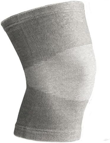 Eulay Bamboo Fabric Knee Sleeves (One Pair) Knee Support For Joint Pain &amp; Arthritis Pain Relief – Effective Support for Running, Jogging,Walking,Workout,Hiking and Recovery (Grey, Large)