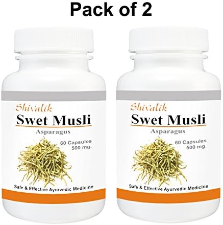 Swet Musli- Asparagus adscendens 120 Capsules Special for Impotency, Vitality, Immunity, Female Reproductive System.