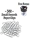 Klingy Smooth Paper Clips, Small, With FREE BONUS Magnetic Clip Holder, Two Compartments