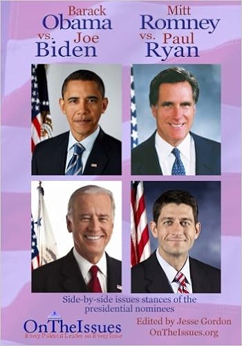 Obama Biden Vs Romney Ryan On The Issues Side By Side Issue Stances Of The Presidential Nominees Gordon Jesse 9781479192694 Amazon Com Books