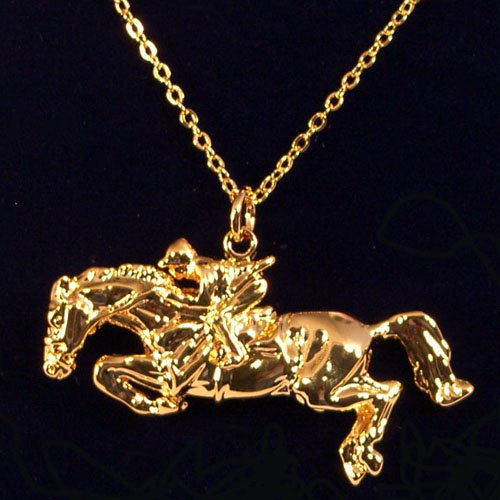 Exselle Hunter Jumper Gold Plate Pendant