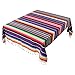 OurWarm 59 x 84 Inch Mexican Tablecloth Serape Blanket, Large Square Cotton Fringe Fiesta Tablecloth for Mexican Cinco de Mayo Party Decorations