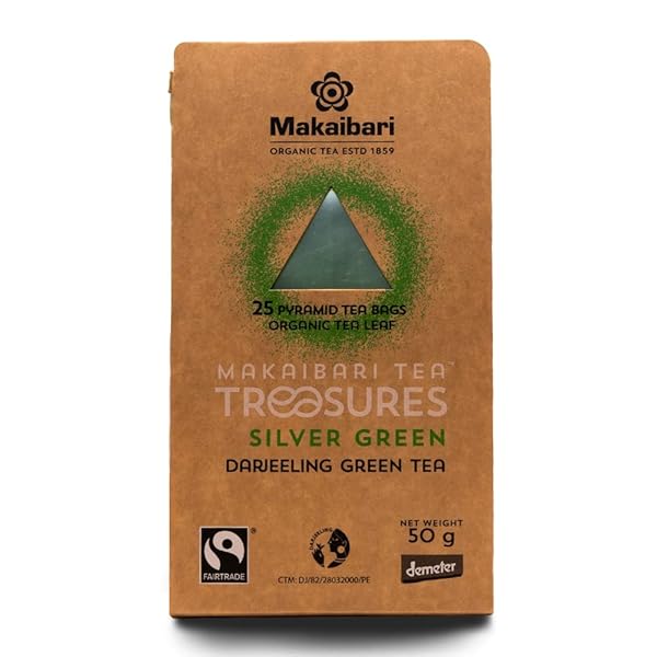 MAKAIBARI TEA TREASURES ORGANIC SILVER GREEN LOOSE GREEN...