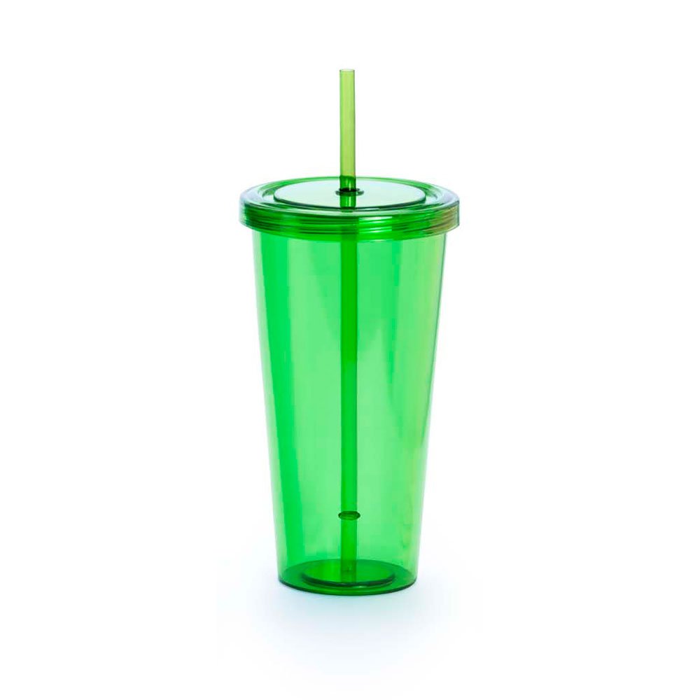 eBuyGB Smoothie Tumbler with Straw, Green, 680 ml