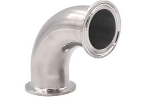 DERNORD 1-1/2" Tube OD Elbow 90 Degree Sanitary Pipe Fitting SS304 Tri Clamp 1.5 Inch