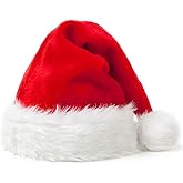 Christmas Hat, Santa Hat,Unisex Velvet Comfort Christmas New Year Festive Holiday Party Supplies