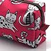 Pink Cat Pencil Case Makeup Bag Cat Lover Gift Crazy Cat Lady Toiletry Case Pouch Gifts for Teens Cosmetic Bag Kawaii Box Stationary Gadget Bag
