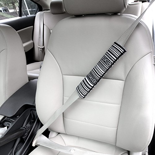 Copap Black & Gray Baja Saddle Blanket Car Seat Covers with Steering Wheel Cover & Seat Belt Protectors 10pc Universal Seat Covers Full Set for Sedan, Car & Van - Thumbnail 4