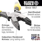 Klein-Tools-J2139NECRN-High-Leverage-Side-Cutters-with-Wire-CrimperStripper-With-Knurled-Jaws-and-Dual-Material-Journeyman-Grips