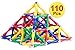 Pack Of 110 Colorful Pieces With Magnets –Construction Toy For Kids,1.6