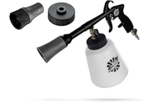 The Rag Company - Ultra AIR Blaster Plus - Deep Clean Interior Detailing Tool; Air and Liquid Combo; Durable Metal Design; Trigger Operated - Black
