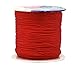 Mandala Crafts Nylon Satin Cord - 0.5mm Nylon Cord for Jewelry Making - 0.5mm Cord Nylon String for Bracelets Making - 164 Yds Red Strings Rattail Chinese Knotting Cord