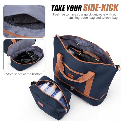 KUNEL Luggage Sets 5 Piece Suitcase Sets Suitcase with ABS Hard Shell Lightweight TSA Lock Double Spinner Wheels, PorscheBlue, 5 Piece Sets (20/24/28/DB/TB)