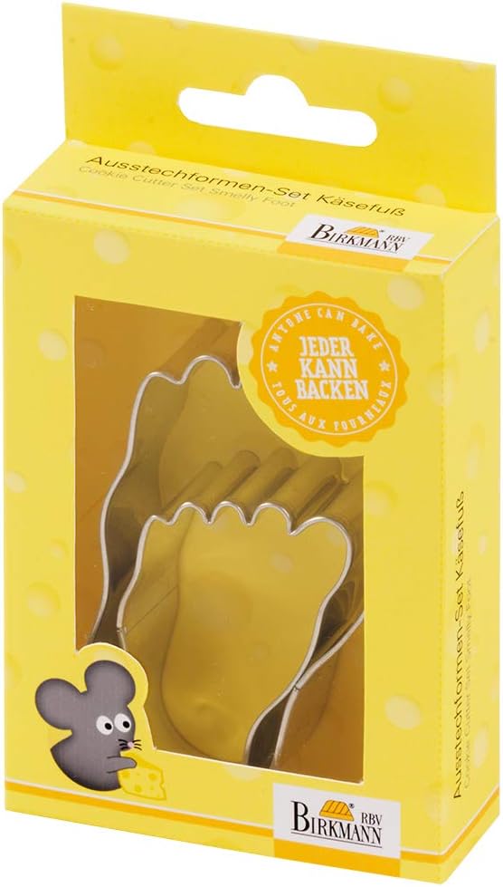 RBV Birkmann, 160934, Ausstechformen-Set Käsefuß, Weißblech, 2-teilig