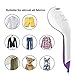 CANARY Mini Garment Steamer, 20'' Fast Heat-up Mini Portable Fabric Clothes Steamer with 60ml Capacity for Home and Travel,with Soft Lint Remover and Fabric Brush(Purple)