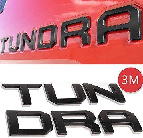 Auto safety for Toyota Tundra 2014-2019 Tailgate Insert 3D Metal Letters (Matte Black) (Not Decal Sticker) Toyota Tundra Accessories