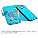 E LV Case for Galaxy S7 Edge Case 2IN1 (CASE Cum Purse) PU Leather flip Wallet Bag Pouch Case Cover for Samsung Galaxy S7 Edge - [Turquoise]
