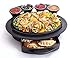 Butler Concepts The Fajita Butler Serving Set, with Cast Iron Skillet and Removable Handle, Heat-Resistant Base, Dual Sliding Tortilla Tray, 2 Condiment Holders with 4 Stainless Steel Ramekins