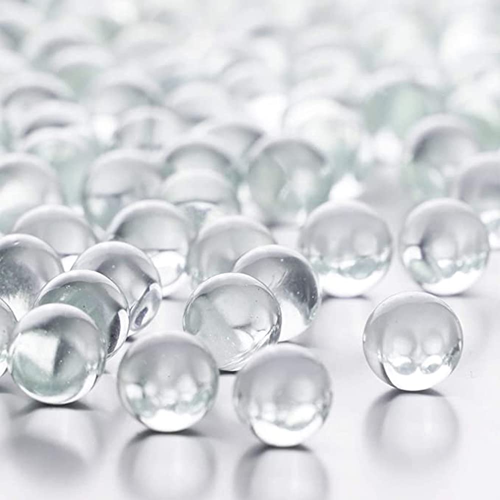 20pcs/Pack 10mm 14mm 16mm Clear Glass Marbles Solid Marble Beads Marbles Games Bouncing Ball Pinball Machine Vase Fish Tank Filler Home Decor (10mm)