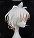 Xingwang Queen Anime Short White Gradient Orange Cosplay Wig Men's Party Wigs with Free Cap
