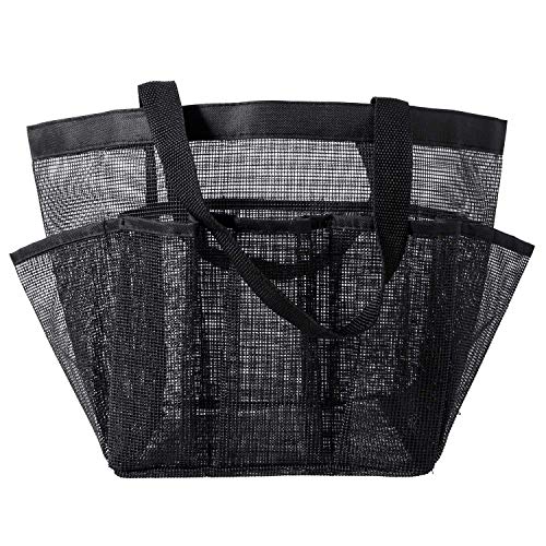 Beaverve Portable Mesh Shower Caddy, Large College Dorm Bathroom Shower Caddy Tote Quick Dry Shower Tote Bag Oxford Hanging Bath and Toiletry Organizer with 2 Handles for Shampoo, Conditioner, Soap - Thumbnail 3
