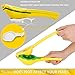 Yimobra Manual Lemon Lime Squeezer, Metal Hand Citrus Juicer Press for Lemons, No Pulp or Seeds, Dishwasher Safe, Premium Quality Juicing Kitchen Tool, Presented A Manual Juicer Stand, Yellow