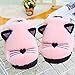 Anddyam Kids Family Cute Cat Household Anti-Slip Indoor Home Slippers for Girls and Boys (1.5-3 Little Kid, Pink, 1.5)