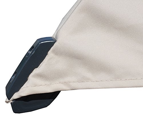 Mendler Gastronomie-Luxus-Sonnenschirm HWC-D20, XXL-Schirm Marktschirm, 5x5m (Ø7,2m) Polyester/Alu 75kg - creme – Bild 7