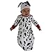 Sozo Unisex-Baby Newborn Dalmatian Bunting and Cap Set, Black/White, 0-6 Months