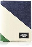 Jack Spade Men's Diagonal Dipped Passport Wallet, Natural/Navy, One Size