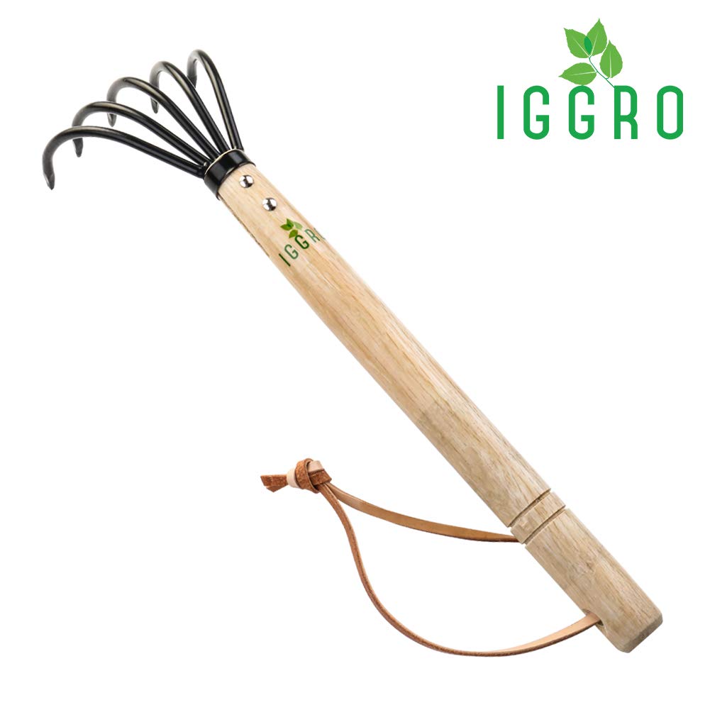 Garden Rake with Ergonomic Wooden Handle for Firm Grip, Military Grade