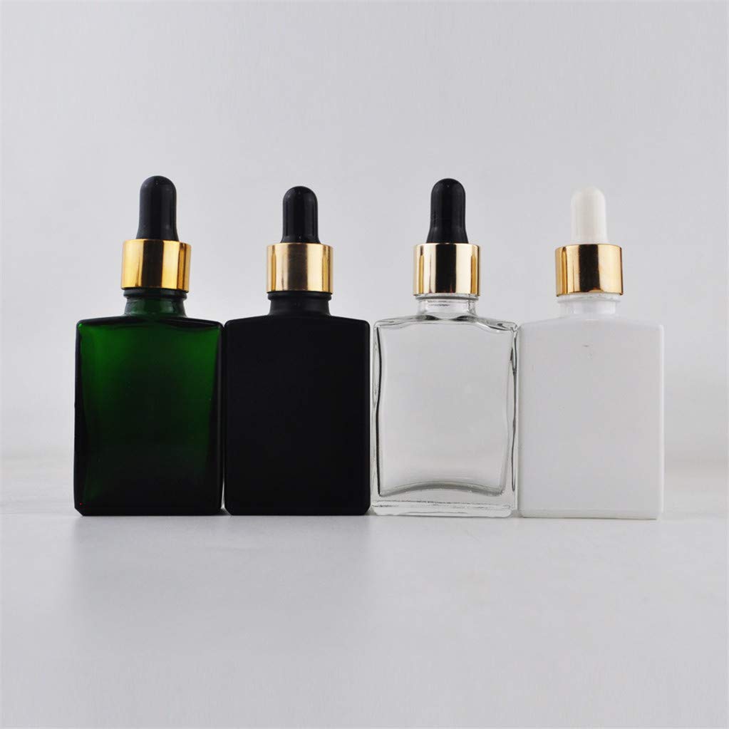 Download Amazon Com 100pcs Natural Matte Amber Green Blue Black Rectangle White 30ml Square Glass Dropper Bottle With Wooden Cap For Essential Oil 1oz Blue 30ml Glass Beauty
