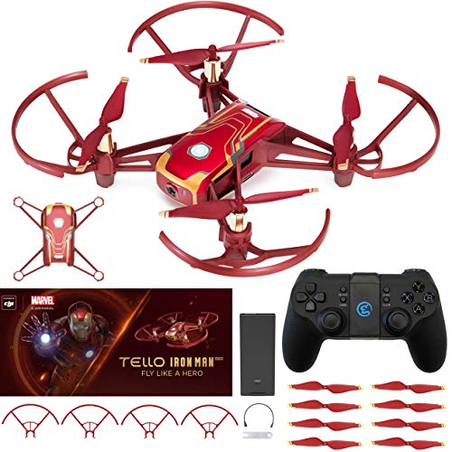 DJI Tello Quadcopter Iron Man Edition Beginner Drone VR HD Video Essential Bundle with Remote Controller DJI Tello Quadcopter Iron Man Edition Beginner Drone VR HD Video Essential Bundle with Remote Controller