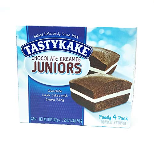 Philadelphia Tastykake Juniors Snack Cake Variety Pack | 4 Box Assortment | Chocolate & Yellow Cake, Kreamie, Koffee Cake, Coconut Topped Cake