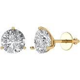 Clara Pucci 2.70 CT Simulated Diamond Solitaire Pendant - 14K Yellow Gold Necklace 16" Chain In Gift Box - View #5
