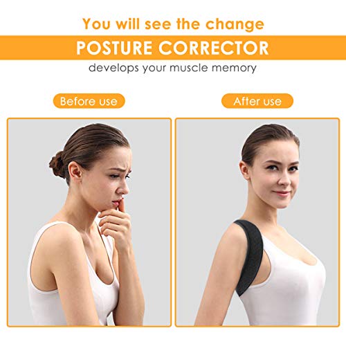 Posture Corrector, Adjustable Back Straightener Support Brace, Effective and Comfortable Posture Brace Support, Perfect for Spinal, Neck, Shoulder & Upper Back Pain Relief.